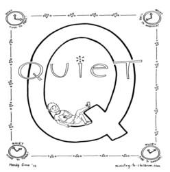 Coloring Page-Q-Quiet